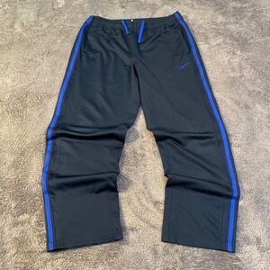 Nike Black and Blue Baggy Skater Track Pants